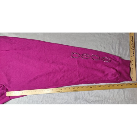 BEBE SPORT Women Plus Size 2X Festival Fuschia Nailhead Jogger Sweatpants NEW - Picture 12 of 16